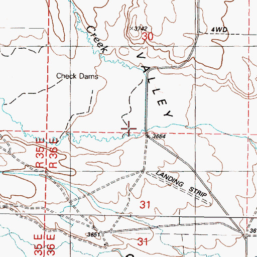 Topographic Map of Middle Creek, OR