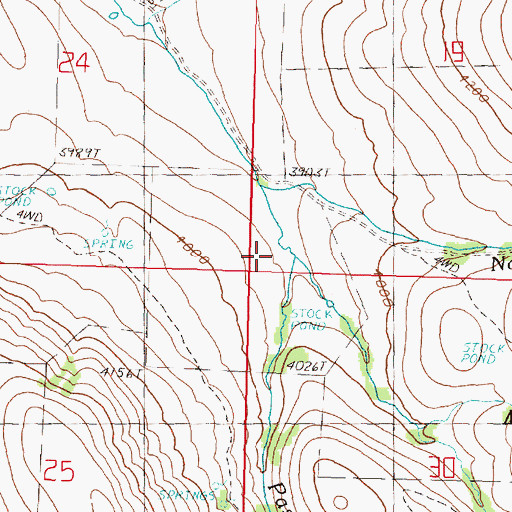 Topographic Map of Middle Fork Pass Creek, OR