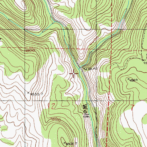 Topographic Map of Middle Fork Wolf Creek, OR