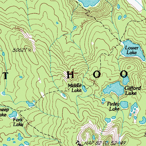 Topographic Map of Middle Lake, OR