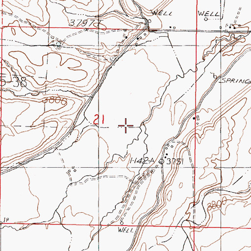 Topographic Map of Middle Willow Creek, OR