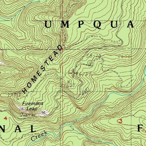 Topographic Map of Midnight Spring, OR