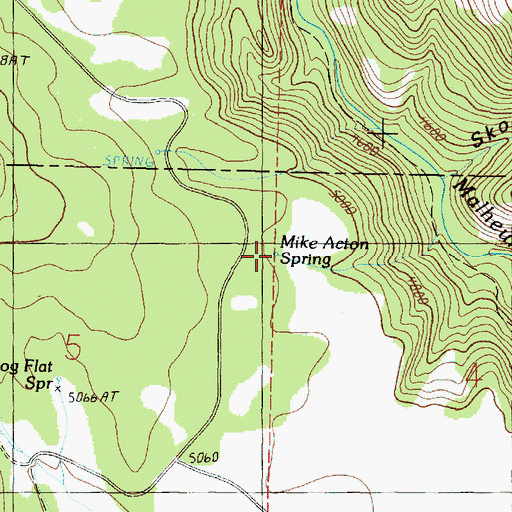 Topographic Map of Mike Acton Spring, OR