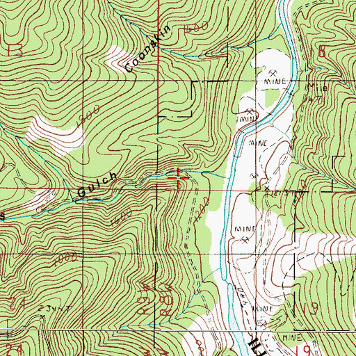 Topographic Map of Mikes Gulch, OR