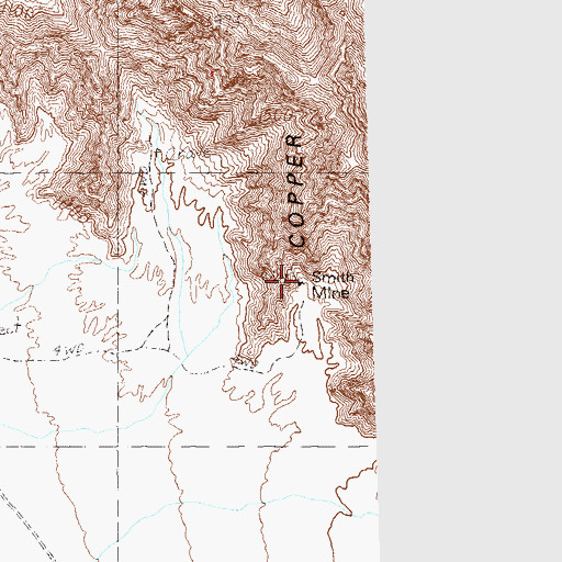 Topographic Map of Smith Mine, AZ
