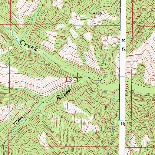 Topographic Map of Milk Creek, OR
