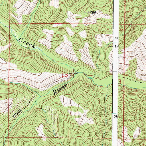 Topographic Map of Milk Creek, OR