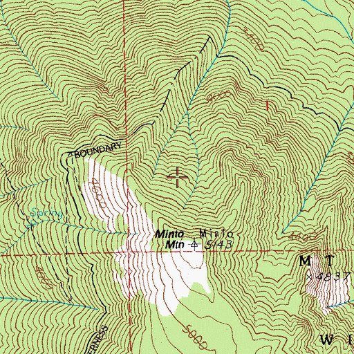 Topographic Map of Milk Creek, OR
