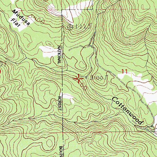 Topographic Map of Mill Creek, OR
