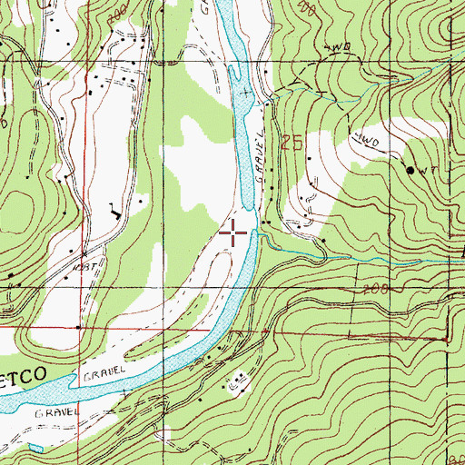 Topographic Map of Mill Creek, OR