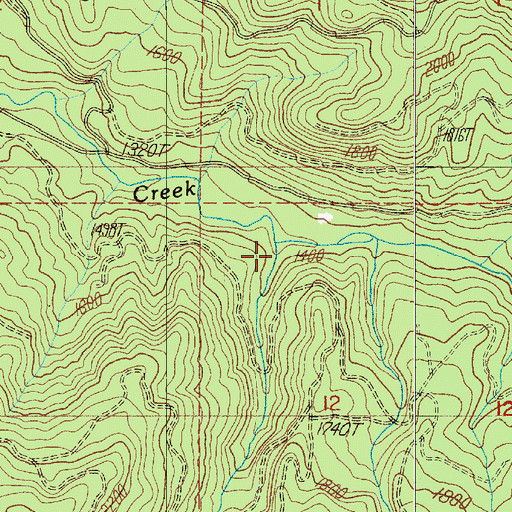 Topographic Map of Mill Creek, OR