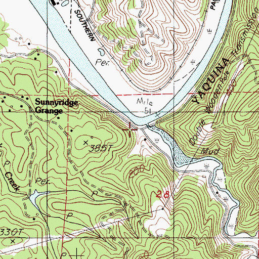 Topographic Map of Mill Creek, OR