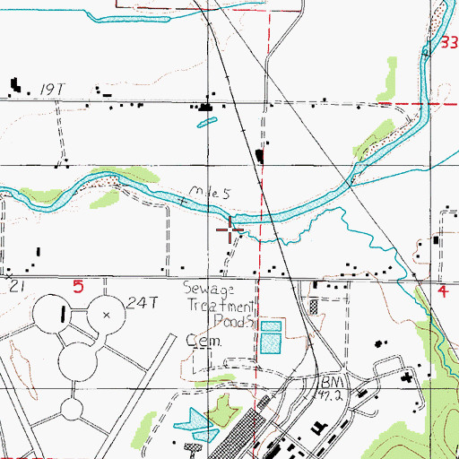 Topographic Map of Mill Creek, OR