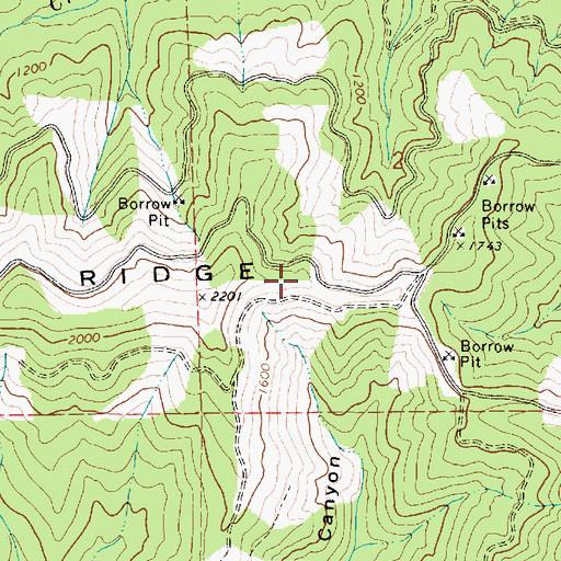 Topographic Map of Mill Creek Ridge, OR