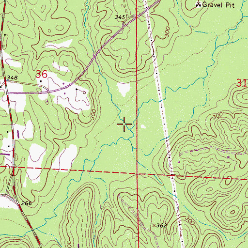 Topographic Map of Board Tree Branch, AL