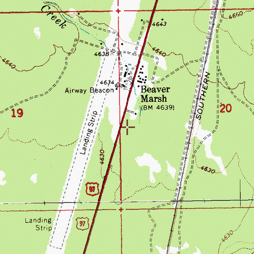 Topographic Map of Miller Creek, OR