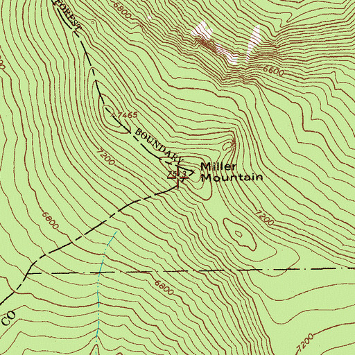 Topographic Map of Miller Mountain, OR
