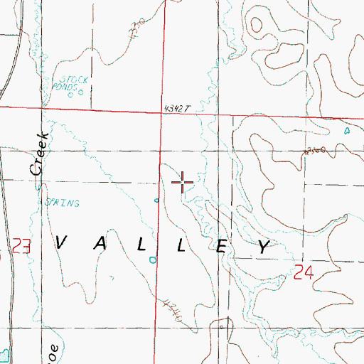 Topographic Map of Mine Creek, OR