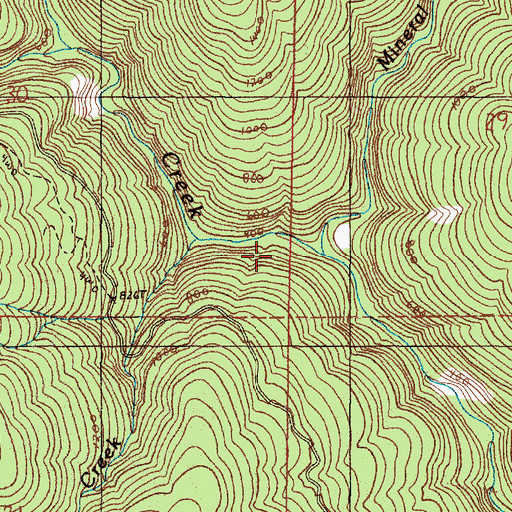 Topographic Map of Mineral Hill Fork, OR