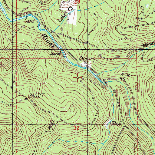 Topographic Map of Mining Iron Creek, OR