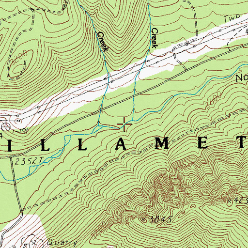 Topographic Map of Mink Creek, OR