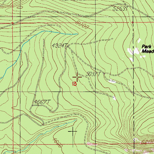 Topographic Map of Minnehaha-Hurryon Trail, OR