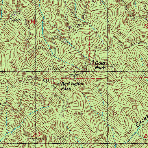 Topographic Map of Minniece Point Trail, OR
