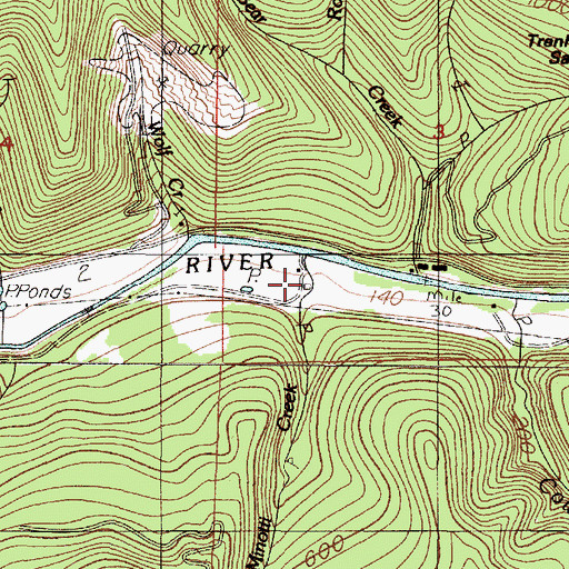Topographic Map of Minotti Creek, OR