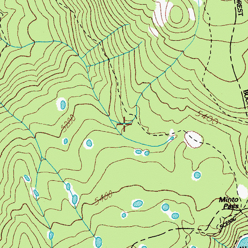 Topographic Map of Minto Pass Trail, OR