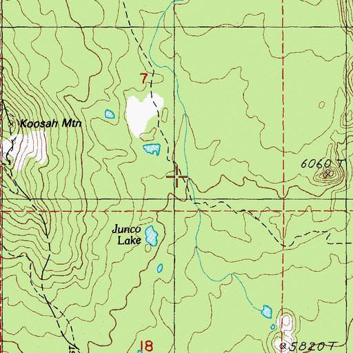 Topographic Map of Mirror Lake Trail, OR