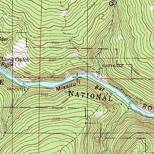 Topographic Map of Missouri Bar, OR