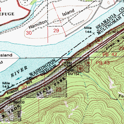 Topographic Map of Moffett Creek, OR
