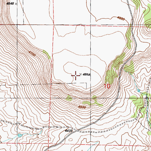 Topographic Map of Moffit Table, OR