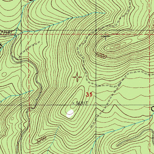 Topographic Map of Moon Lake Trail, OR