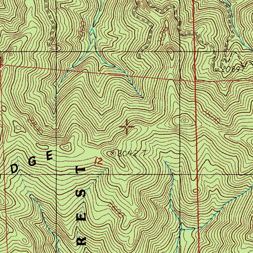 Topographic Map of Moose Ridge, OR