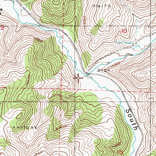 Topographic Map of Morgan Creek, OR