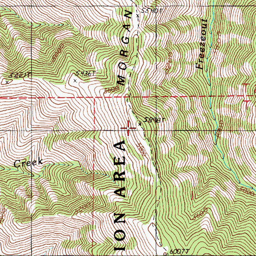 Topographic Map of Morgan Ridge, OR