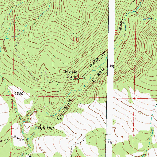 Topographic Map of Mosier Camp, OR