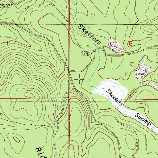 Topographic Map of Mosquito Camp, OR
