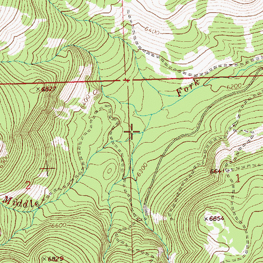 Topographic Map of Mosquito Creek, OR