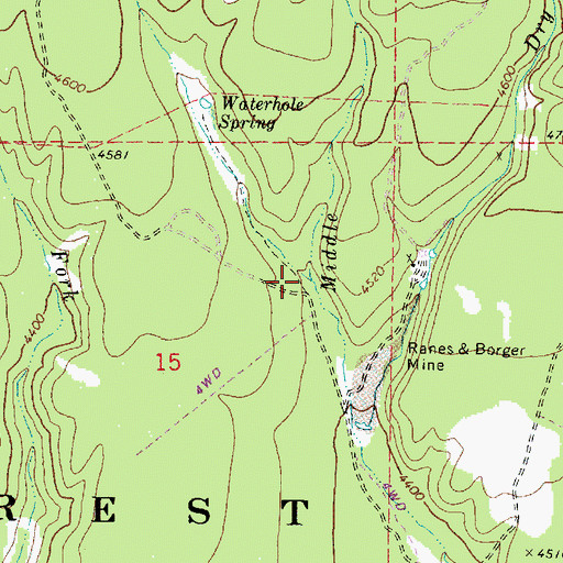 Topographic Map of Mosquito Creek, OR