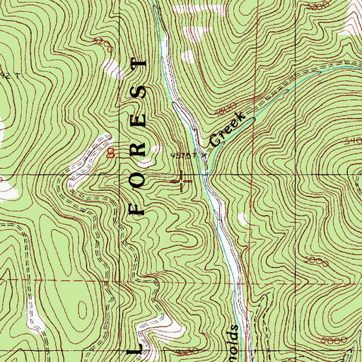 Topographic Map of Mossy Gulch, OR