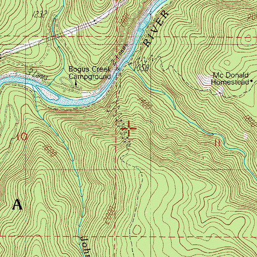 Topographic Map of Mott Trail, OR