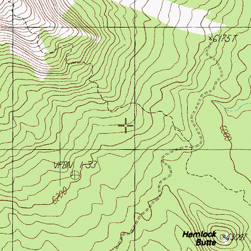 Topographic Map of Mount Bailey Trail, OR