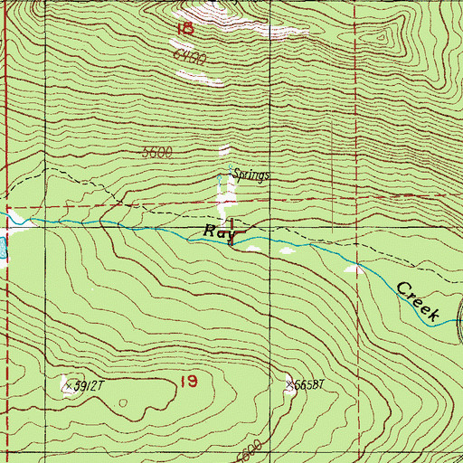 Topographic Map of Mount Ray Trail, OR