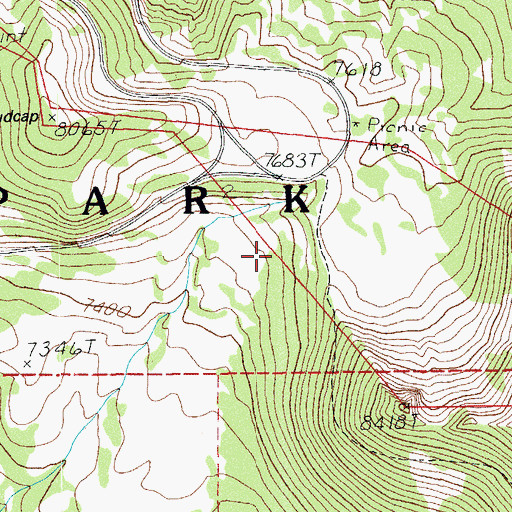 Topographic Map of Mount Scott Trail, OR