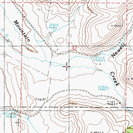 Topographic Map of Mountain Creek, OR
