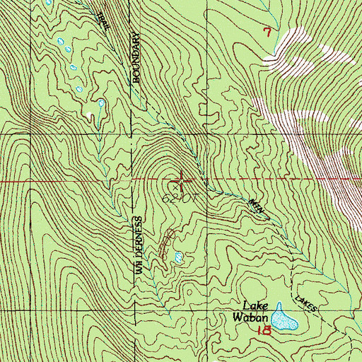 Topographic Map of Mountain Lakes Trail, OR