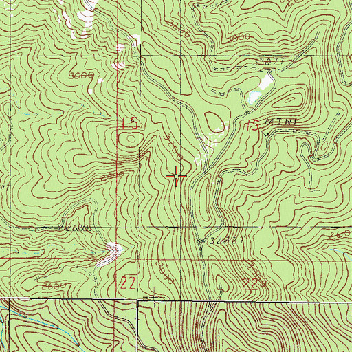 Topographic Map of Mountain Wells Trail, OR