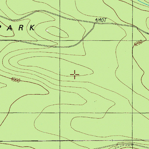 Topographic Map of Mowich Park, OR